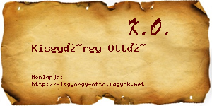 Kisgyörgy Ottó névjegykártya