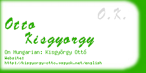 otto kisgyorgy business card
